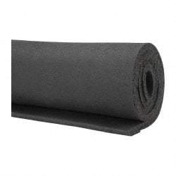 Made in USA - 36" Wide, Natural Foam Rubber Foam Sheet - 55 to 65 Durometer, Black, -40 to 160°F, Cut-to-Length - Industrial Tool & Supply