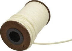 Made in USA - 1/8" x 85' Spool Length, PTFE/Synthetic Fiber Compression Packing - 1,500 Max psi, -80 to 450° F, White - Industrial Tool & Supply