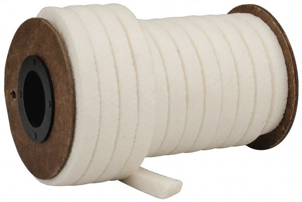 Made in USA - 5/16" x 17.6' Spool Length, PTFE/Synthetic Fiber Compression Packing - Industrial Tool & Supply
