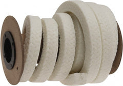 Made in USA - 1/2" x 6.9' Spool Length, PTFE/Synthetic Fiber Compression Packing - Industrial Tool & Supply