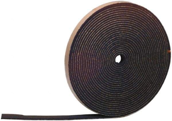 Made in USA - 2" Wide x 1/32" Thick, Adhesive Backed Gasketing Roll - 40 to 60 Durometer, 33 Lb per Cubic' Min Density - Industrial Tool & Supply