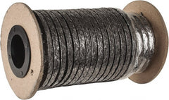 Made in USA - 3/16" x 30' Spool Length, Carbon Fiber Compression Packing - Industrial Tool & Supply