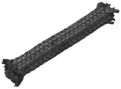 Made in USA - 1/2" x 5.1' Spool Length, Carbon Fiber Compression Packing - 3,500 Max psi, -450 to 1200° F, Dark Gray - Industrial Tool & Supply
