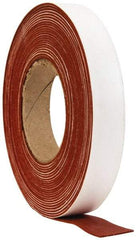 Made in USA - 1/16" Thick x 1" Wide x 30' Long Tan-Orange Closed Cell Silicone Foam Rubber Roll - Stock Length, Adhesive Back, 33 Lb/Cu Ft Density, -100°F to 500°F - Industrial Tool & Supply