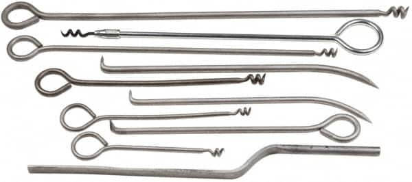 Made in USA - 10 Piece Rigid Shaft Packing Tool Set - Industrial Tool & Supply