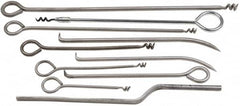 Made in USA - 10 Piece Rigid Shaft Packing Tool Set - Industrial Tool & Supply