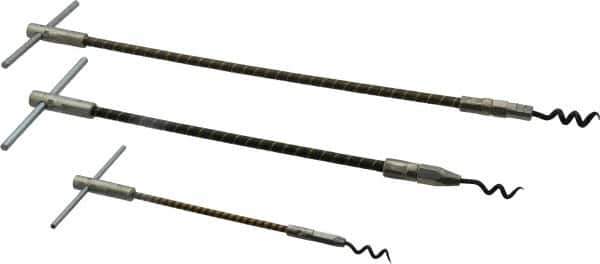 Made in USA - 3 Piece Flexible Shaft Packing Tool Set - Contains 6-1/2, 10-1/2 & 15" Tools - Industrial Tool & Supply