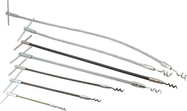 Made in USA - 7 Piece Flexible Shaft Packing Tool Set - Contains 6-1/2, 10-1/2, 15, 18, 22 & 30" Tools - Industrial Tool & Supply