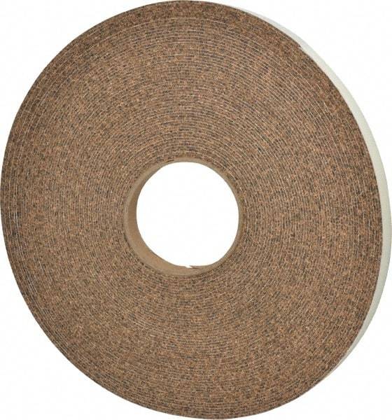Made in USA - 1/2" Wide x 1/16" Thick, Adhesive Backed Gasketing Roll - 40 to 60 Durometer, 33 Lb per Cubic' Min Density - Industrial Tool & Supply