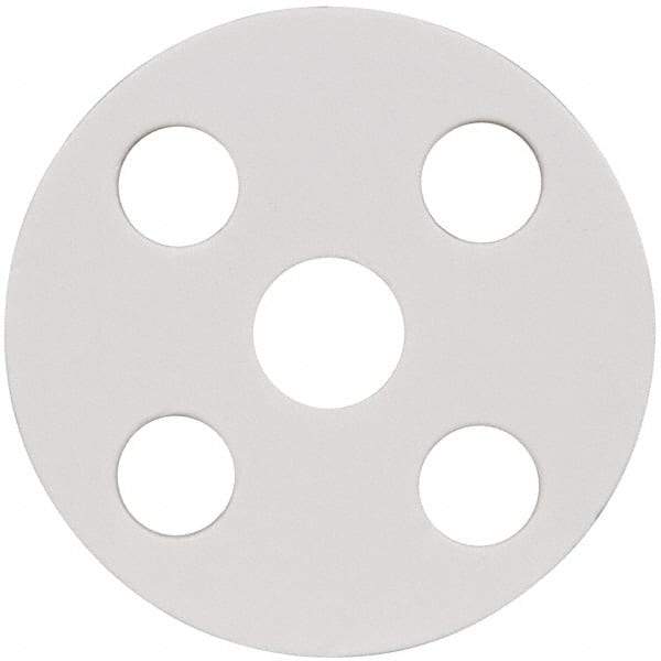 Made in USA - 1/2" Pipe, Flange Gasket - Gore-Tex GR, White, 1/16" Thick - Industrial Tool & Supply