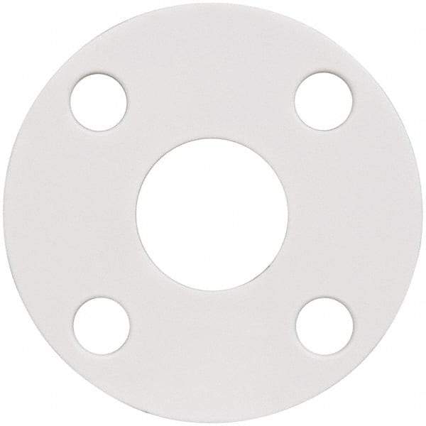 Made in USA - 1-1/4" Pipe, Flange Gasket - Gore-Tex GR, White, 1/16" Thick - Industrial Tool & Supply