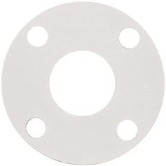 Made in USA - 2" Pipe, Flange Gasket - Gore-Tex GR, White, 1/16" Thick - Industrial Tool & Supply