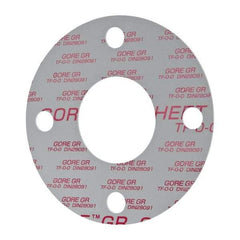 Made in USA - 2-1/2" Pipe, Flange Gasket - Gore-Tex GR, White, 1/16" Thick - Industrial Tool & Supply