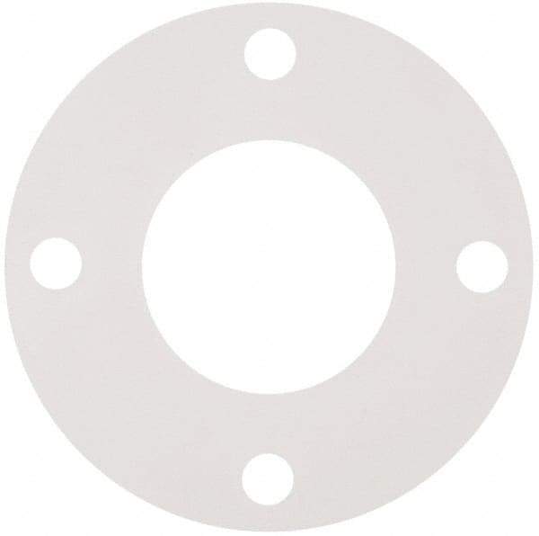Made in USA - 3" Pipe, Flange Gasket - Gore-Tex GR, White, 1/16" Thick - Industrial Tool & Supply