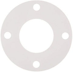 Made in USA - 3" Pipe, Flange Gasket - Gore-Tex GR, White, 1/16" Thick - Industrial Tool & Supply