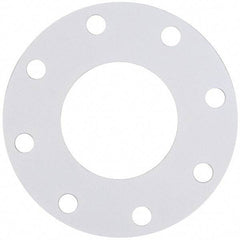 Made in USA - 4" Pipe, Flange Gasket - Gore-Tex GR, White, 1/16" Thick - Industrial Tool & Supply