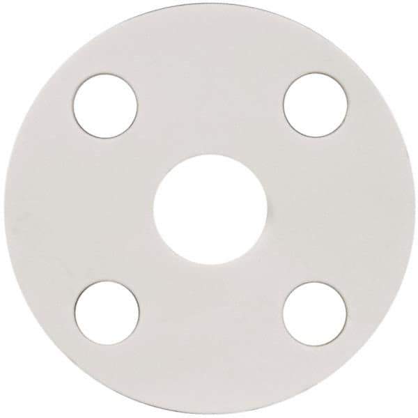 Made in USA - 1" Pipe, Flange Gasket - Gore-Tex GR, White, 1/16" Thick - Industrial Tool & Supply