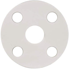 Made in USA - 1" Pipe, Flange Gasket - Gore-Tex GR, White, 1/16" Thick - Industrial Tool & Supply