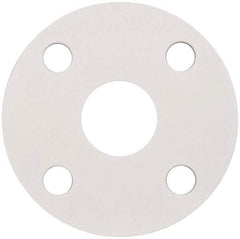 Made in USA - 1-1/2" Pipe, Flange Gasket - Gore-Tex GR, White, 1/16" Thick - Industrial Tool & Supply