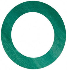 Made in USA - 4" Pipe, 4-1/2" ID x 6-7/8" OD Flange Gasket - Fiberglass/Aramid Fiber, Green/White, 1/8" Thick - Industrial Tool & Supply