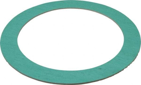 Made in USA - 6" Pipe, 6-5/8" ID x 8-3/4" OD Flange Gasket - Fiberglass/Aramid Fiber, Green/White, 1/8" Thick - Industrial Tool & Supply