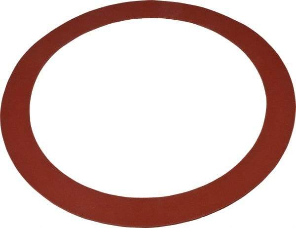 Made in USA - 10" Pipe, 10-3/4" ID x 13-3/8" OD Flange Gasket - Red Rubber, Red, 1/8" Thick - Industrial Tool & Supply