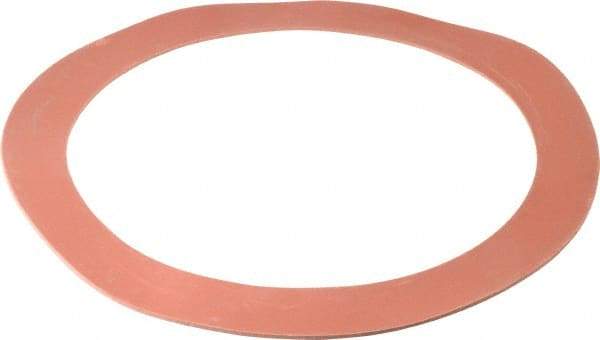 Made in USA - 12" Pipe, 12-3/4" ID x 16-1/8" OD Flange Gasket - Red Rubber, Red, 1/8" Thick - Industrial Tool & Supply