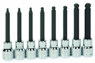 8 Piece - 3/8" Drive - Ball Hex Long Bit Socket Set - Industrial Tool & Supply