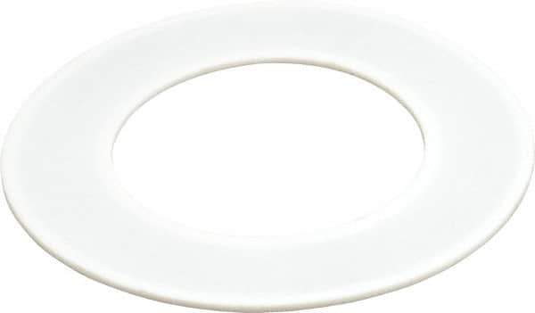 Made in USA - 4" Pipe, 4" ID x 6-7/8" OD Flange Gasket - PTFE, White, 3/32" Thick - Industrial Tool & Supply