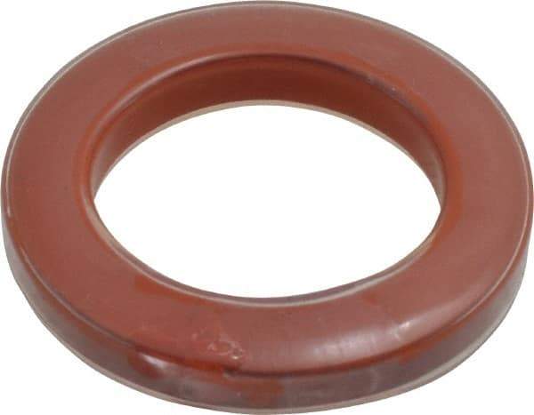 Made in USA - 7/8" ID x 1-3/8" OD Flange Gasket - PTFE, Red, 0.218" Thick - Industrial Tool & Supply