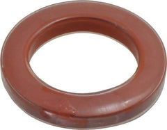 Made in USA - 7/8" ID x 1-3/8" OD Flange Gasket - PTFE, Red, 0.218" Thick - Industrial Tool & Supply