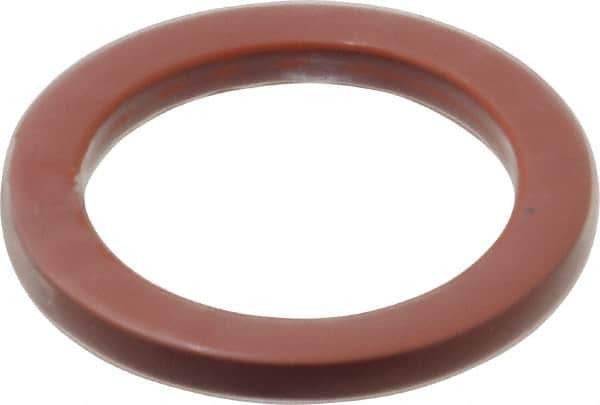 Made in USA - 1-5/8" ID x 2-3/16" OD Flange Gasket - PTFE, Red, 1/4" Thick - Industrial Tool & Supply
