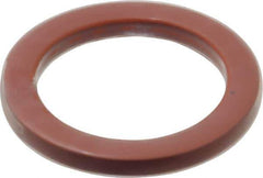 Made in USA - 1-5/8" ID x 2-3/16" OD Flange Gasket - PTFE, Red, 1/4" Thick - Industrial Tool & Supply