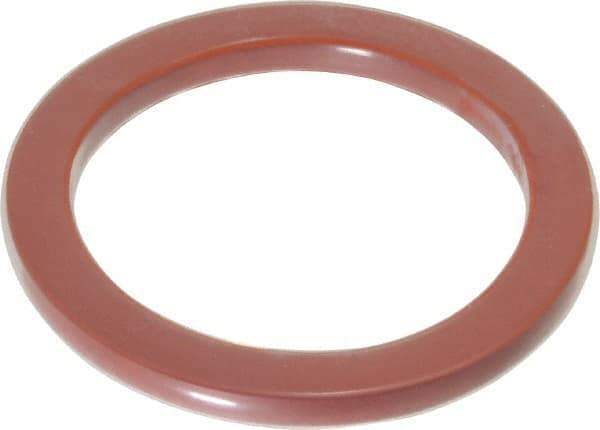 Made in USA - 2" ID x 2-5/8" OD Flange Gasket - PTFE, Red, 1/4" Thick - Industrial Tool & Supply