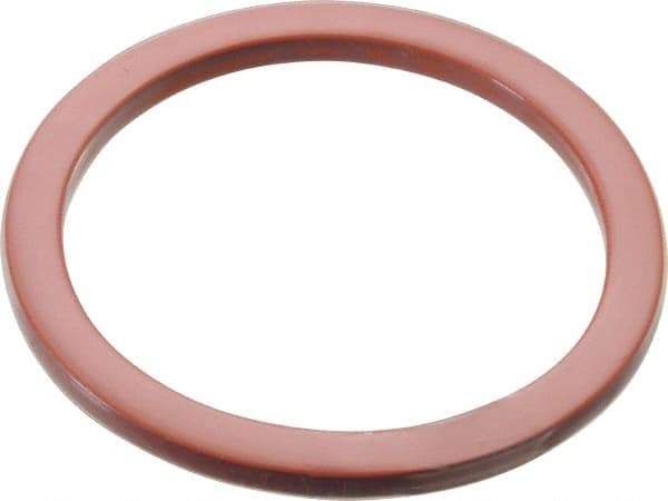 Made in USA - 3" ID x 3-23/32" OD Flange Gasket - PTFE, Red, 1/4" Thick - Industrial Tool & Supply