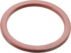 Made in USA - 3" ID x 3-23/32" OD Flange Gasket - PTFE, Red, 1/4" Thick - Industrial Tool & Supply