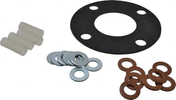 Made in USA - 3" Pipe, 3" ID x 7-1/2" OD Flange Gasket - Neoprene Rubber, 1/8" Thick - Industrial Tool & Supply