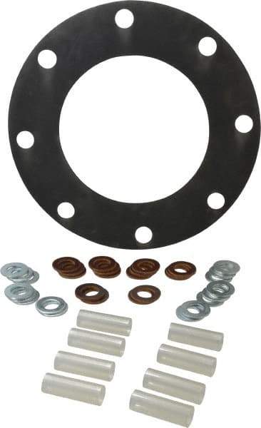 Made in USA - 8" Pipe, 8" ID x 13-1/2" OD Flange Gasket - Neoprene Rubber, 1/8" Thick - Industrial Tool & Supply
