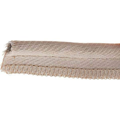 Made in USA - 1/2" Bulb Diam, 1" Overall Width, Silica Tadpole Gasketing - 25' Long, Tan - Industrial Tool & Supply