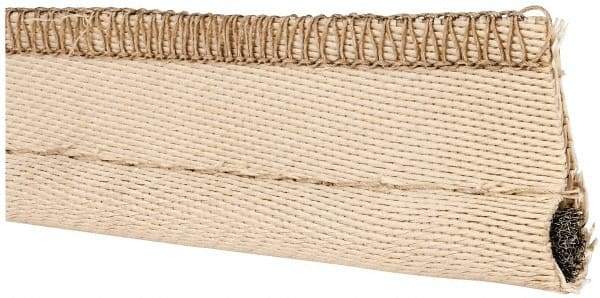 Made in USA - 1/2" Bulb Diam, 1-1/2" Overall Width, Silica Tadpole Gasketing - 25' Long, Tan - Industrial Tool & Supply