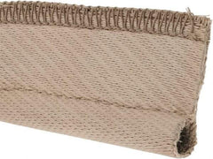 Made in USA - 1/2" Bulb Diam, 2" Overall Width, Silica Tadpole Gasketing - 25' Long, Tan - Industrial Tool & Supply