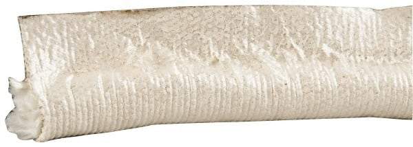 Made in USA - 1" Bulb Diam, 2" Overall Width, Rubber Head Coating, Fiberglass Tadpole Gasketing - 50' Long, White - Industrial Tool & Supply