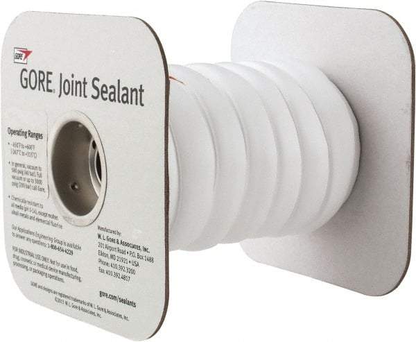 Value Collection - 15' Long x 1/2" Wide Gore Tex Joint Sealant - White, 1-1/8 to 1-1/2" Approximate Flange Form Width - Industrial Tool & Supply