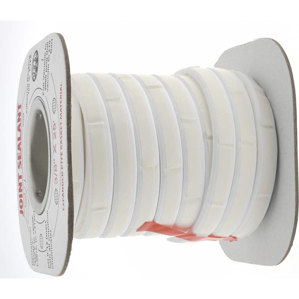 Made in USA - 25' Long x 3/8" Wide Economy PTFE Joint Sealant - Industrial Tool & Supply