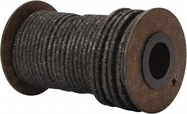 Made in USA - 1/8" x 50' Spool Length, Acrylic Fiber Graphite Yarn Compression Packing - 500° F Max, Dark Gray - Industrial Tool & Supply
