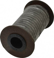 Made in USA - 1/4" x 14.7' Spool Length, Acrylic Fiber Graphite Yarn Compression Packing - 500° F Max, Dark Gray - Industrial Tool & Supply
