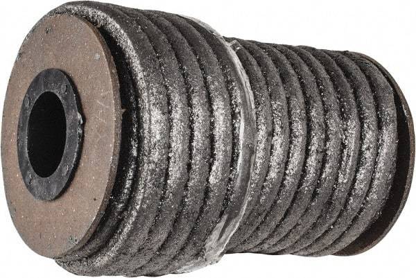 Made in USA - 1/4" x 29.4' Spool Length, Acrylic Fiber Graphite Yarn Compression Packing - 500° F Max, Dark Gray - Industrial Tool & Supply