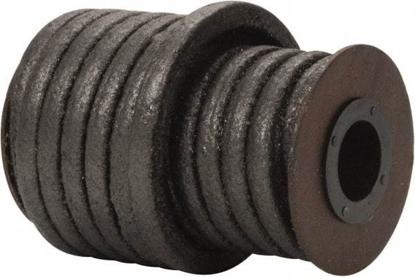 Made in USA - 5/16" x 18' Spool Length, Acrylic Fiber Graphite Yarn Compression Packing - 500° F Max, Dark Gray - Industrial Tool & Supply
