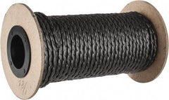 Made in USA - 1/8" x 38' Spool Length, 100% GFO Fiber Compression Packing - 1,900 Max psi, -400 to 550° F, Dark Gray - Industrial Tool & Supply