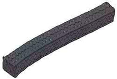 Made in USA - 1/2" x 2.9' Spool Length, 100% GFO Fiber Compression Packing - 1,900 Max psi, -400 to 550° F, Dark Gray - Industrial Tool & Supply